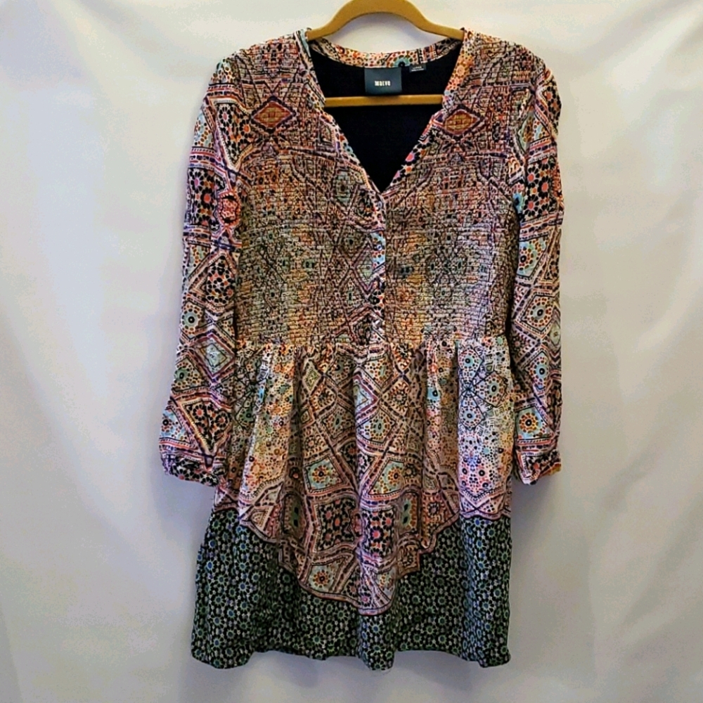 Anthropologie Maeve Multi Color Dress Size Large